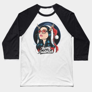 Santas Daughter Baseball T-Shirt